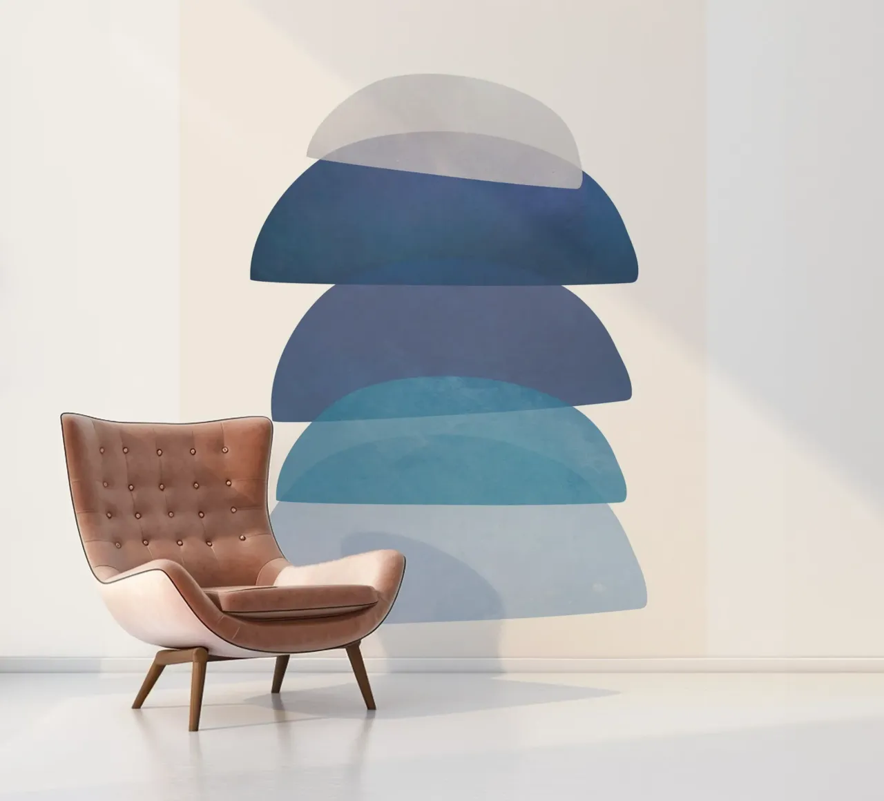 Blue Stack 01 fotobehang van cityart