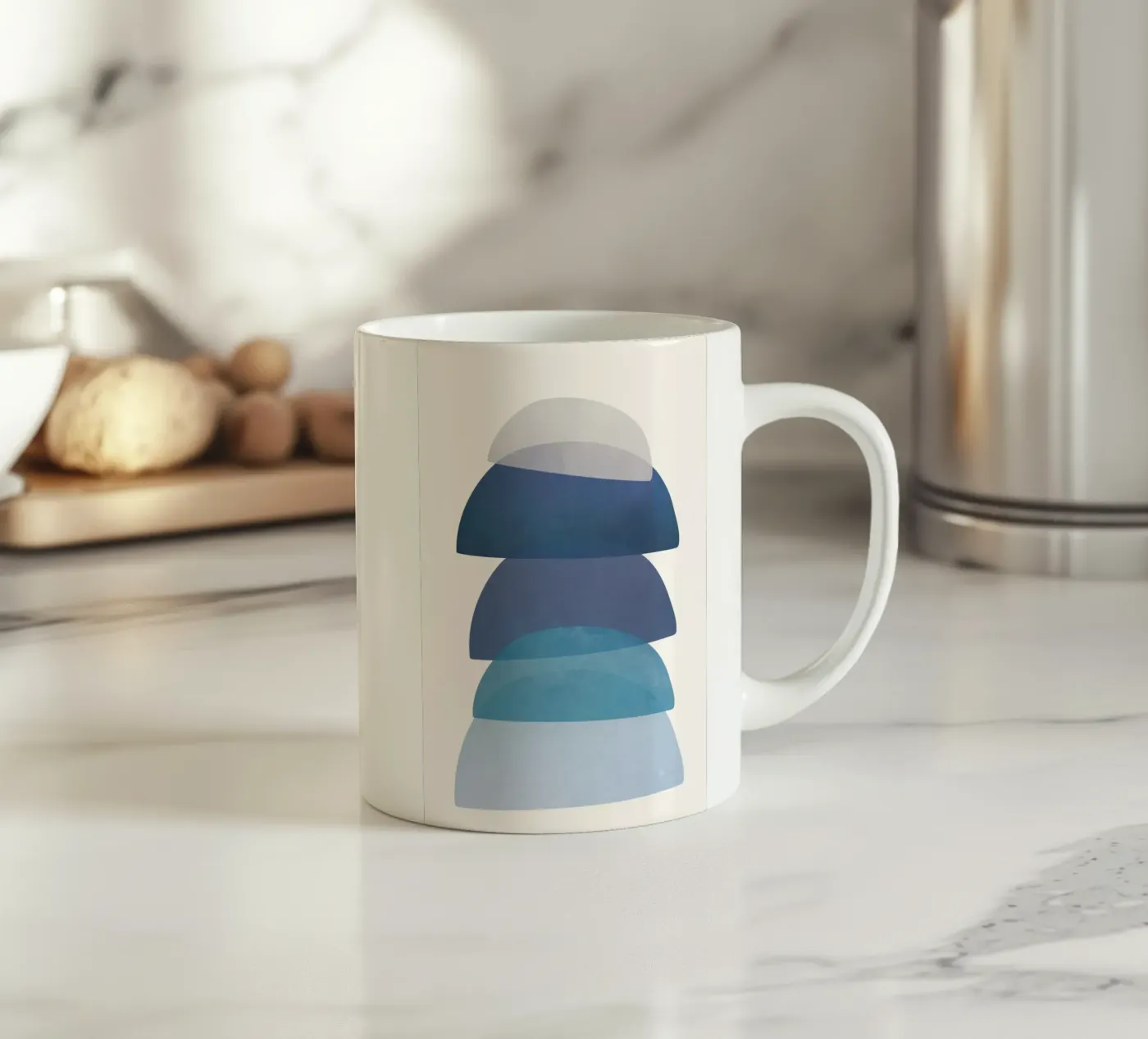 Blue Stack 01 tazza in ceramica da cityart