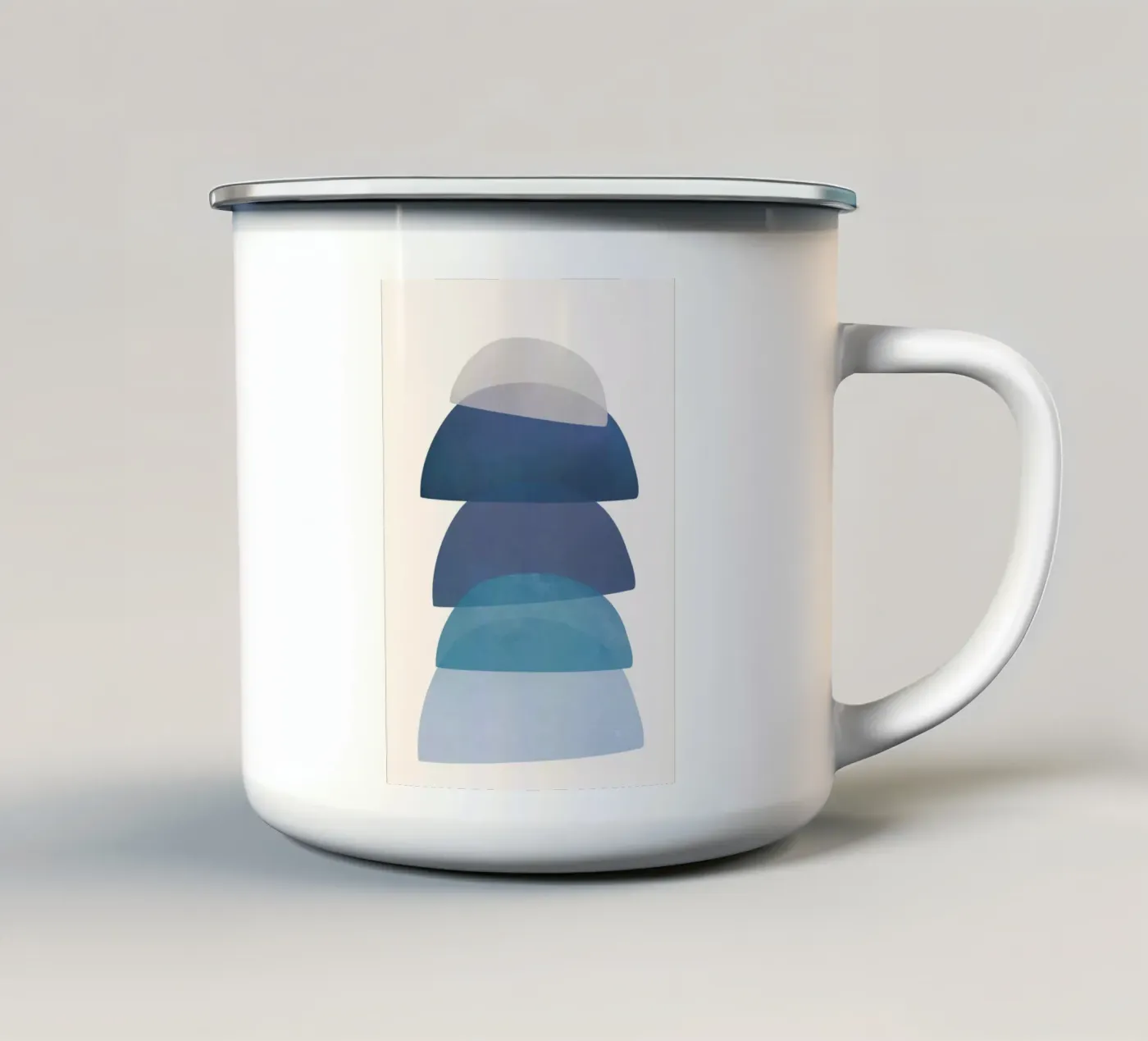 Blue Stack 01 enamel mug by cityart