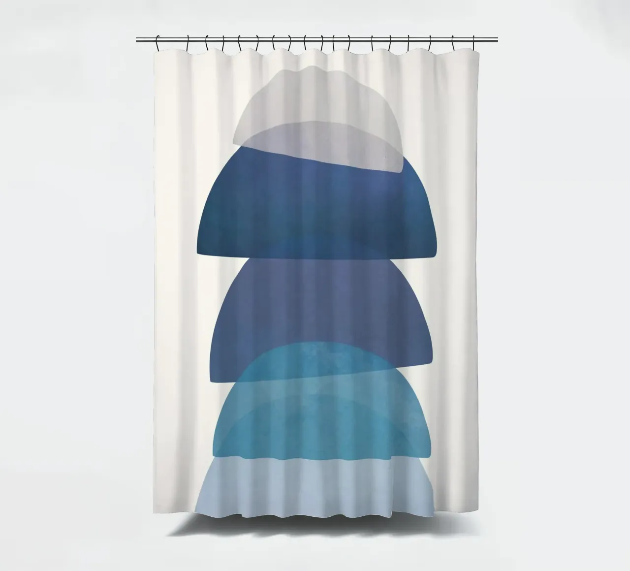 Blue Stack 01 douchegordijn van cityart