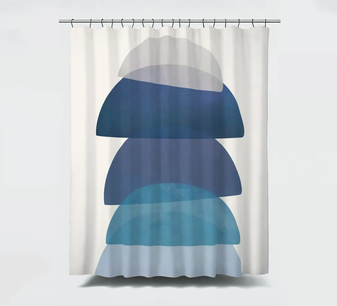 Blue Stack 01 douchegordijn van cityart