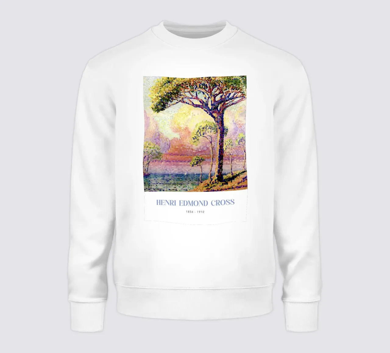 Henri-Edmond Cross Pointillist Pine Tree Art sweatshirt by NorwesClub