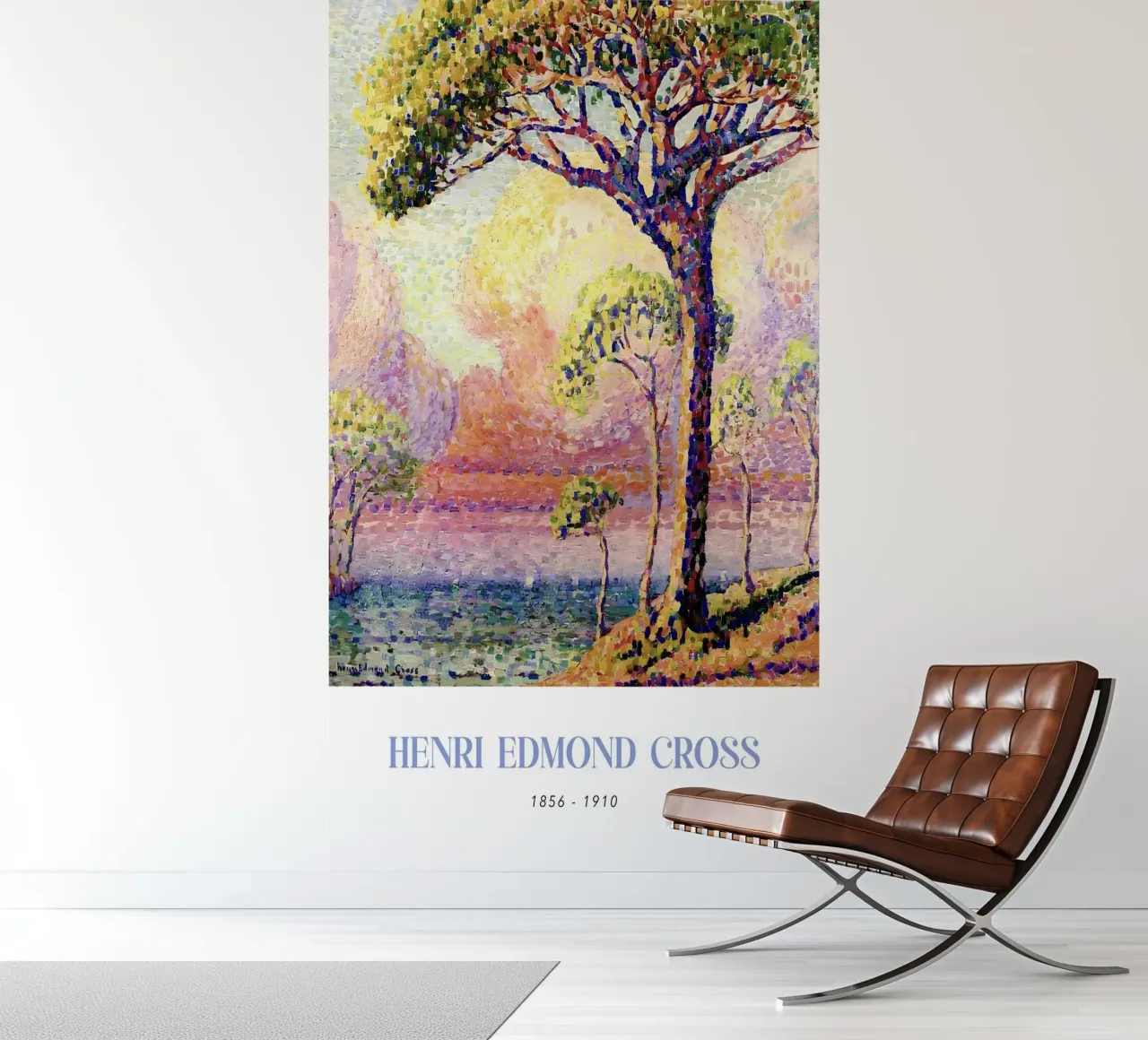 Henri-Edmond Cross Pointillist Pine Tree Art photo wallpaper by NorwesClub