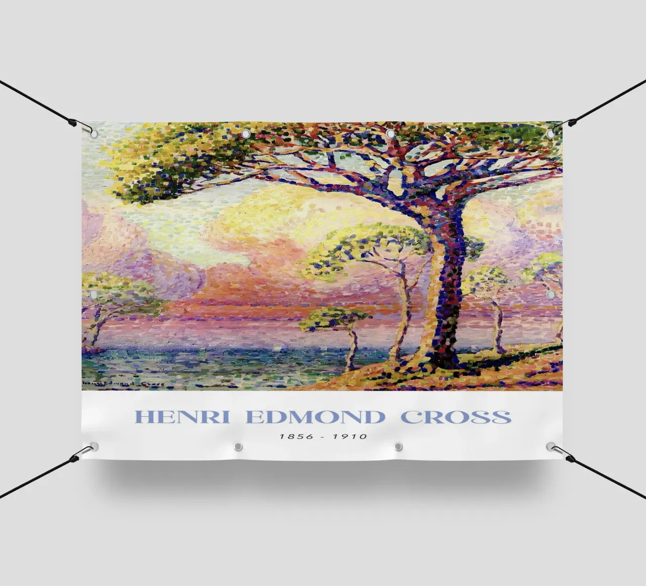 Henri-Edmond Cross Pointillist Dennenboom Kunst pvc-zeil van NorwesClub