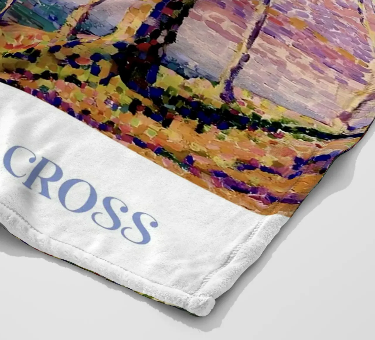 Henri-Edmond Cross Pointillist Pine Tree Art fleece blanket by NorwesClub