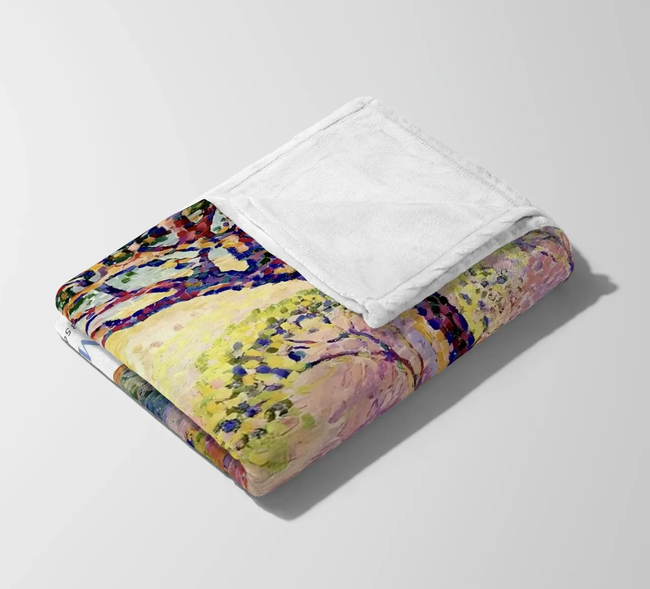Henri-Edmond Cross Pointillist Pine Tree Art fleece blanket by NorwesClub