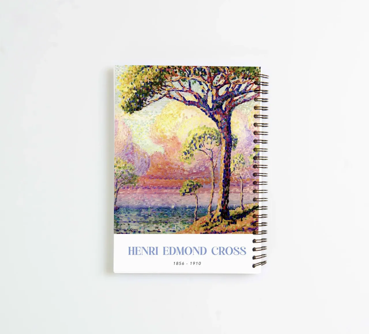 Henri-Edmond Cross Pointillist Pine Tree Art spiral notebook by NorwesClub