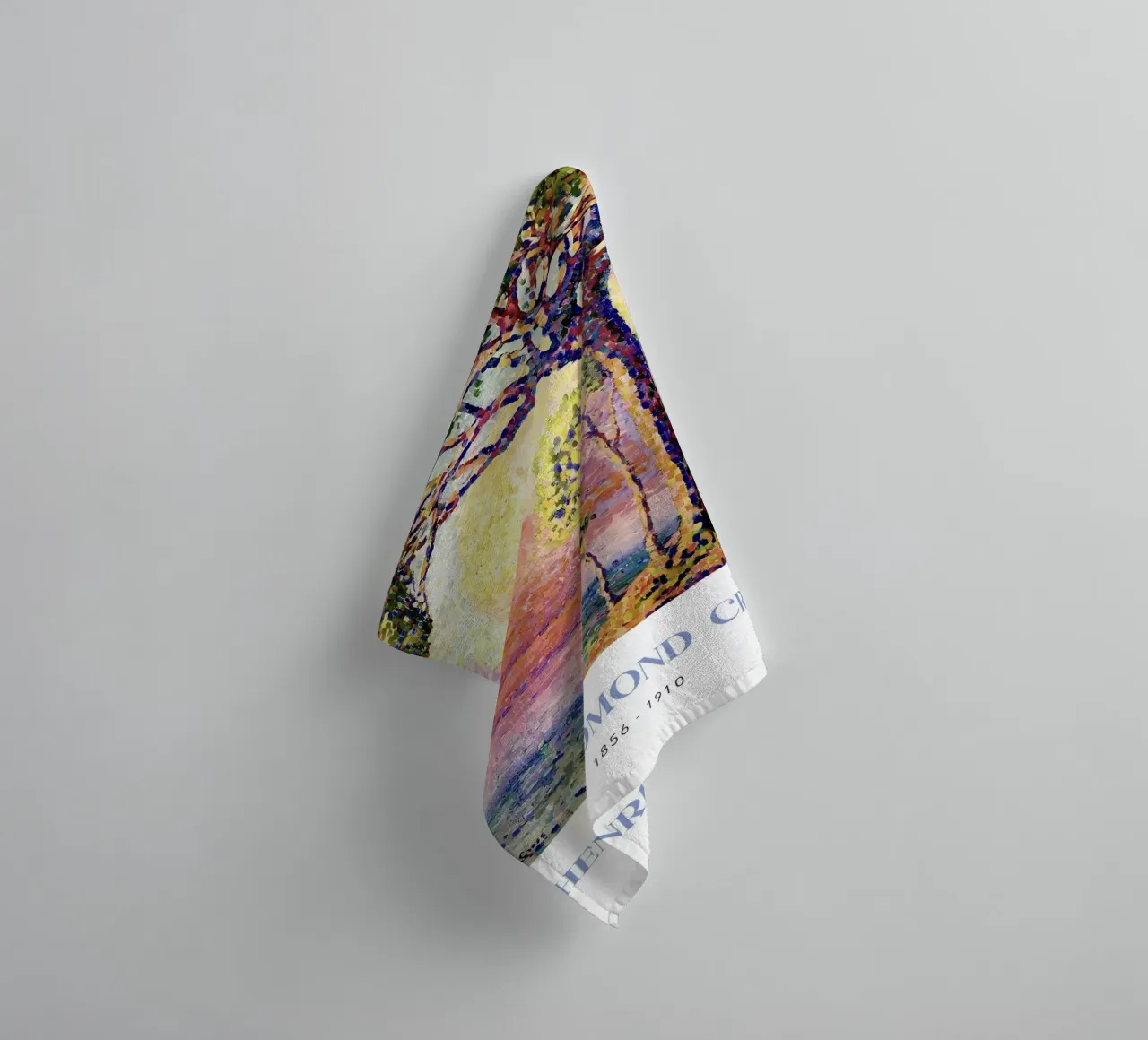 Henri-Edmond Cross Pointillist Pine Tree Art towel by NorwesClub