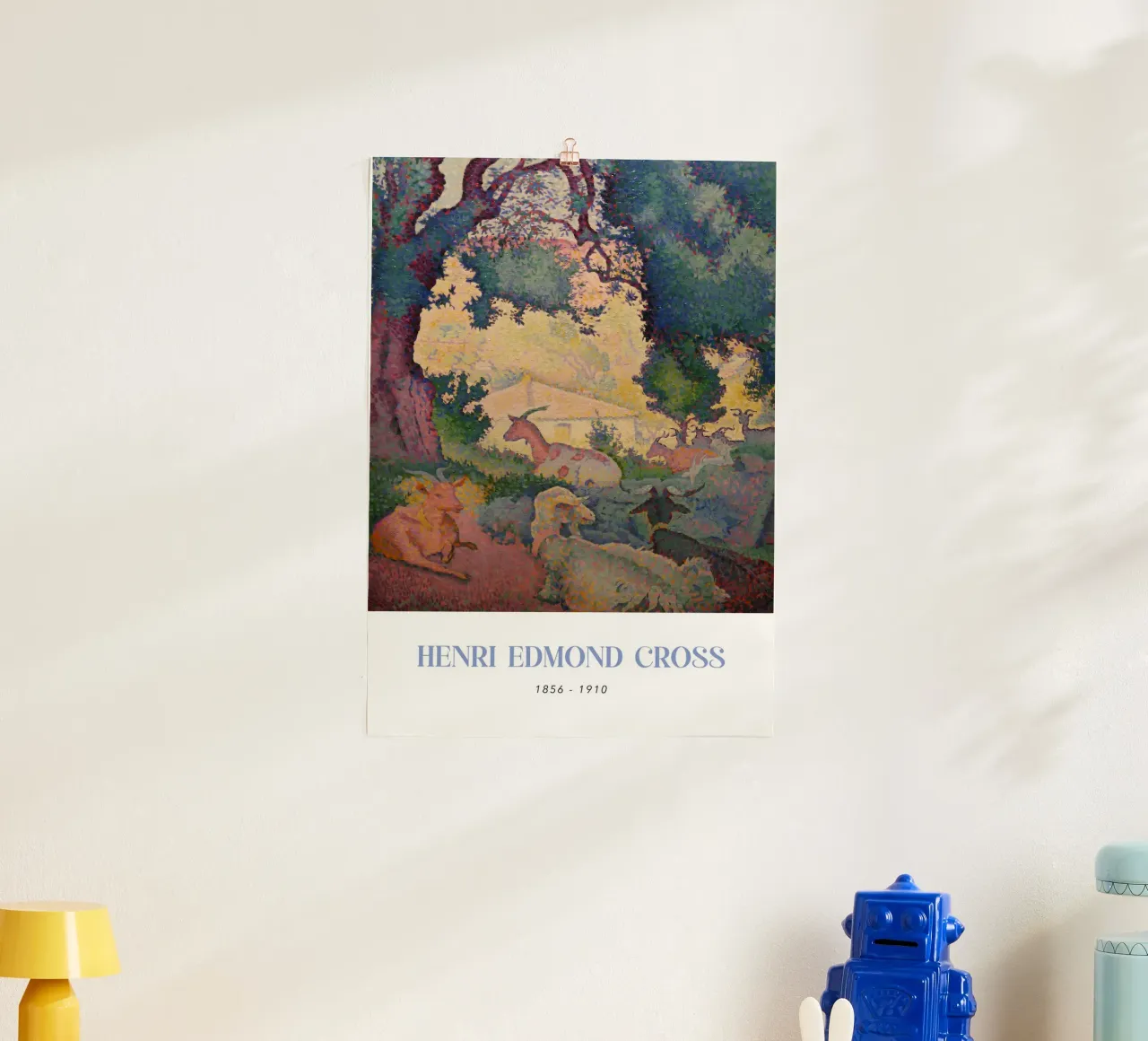Henri-Edmond Cross Pointillistisch Landschap Geiten poster met aluminium frame van NorwesClub