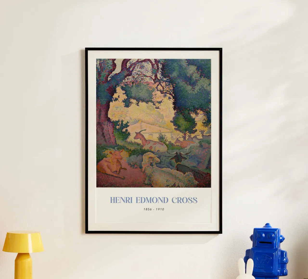 Henri-Edmond Cross Pointillistisch Landschap Geiten poster met aluminium frame van NorwesClub