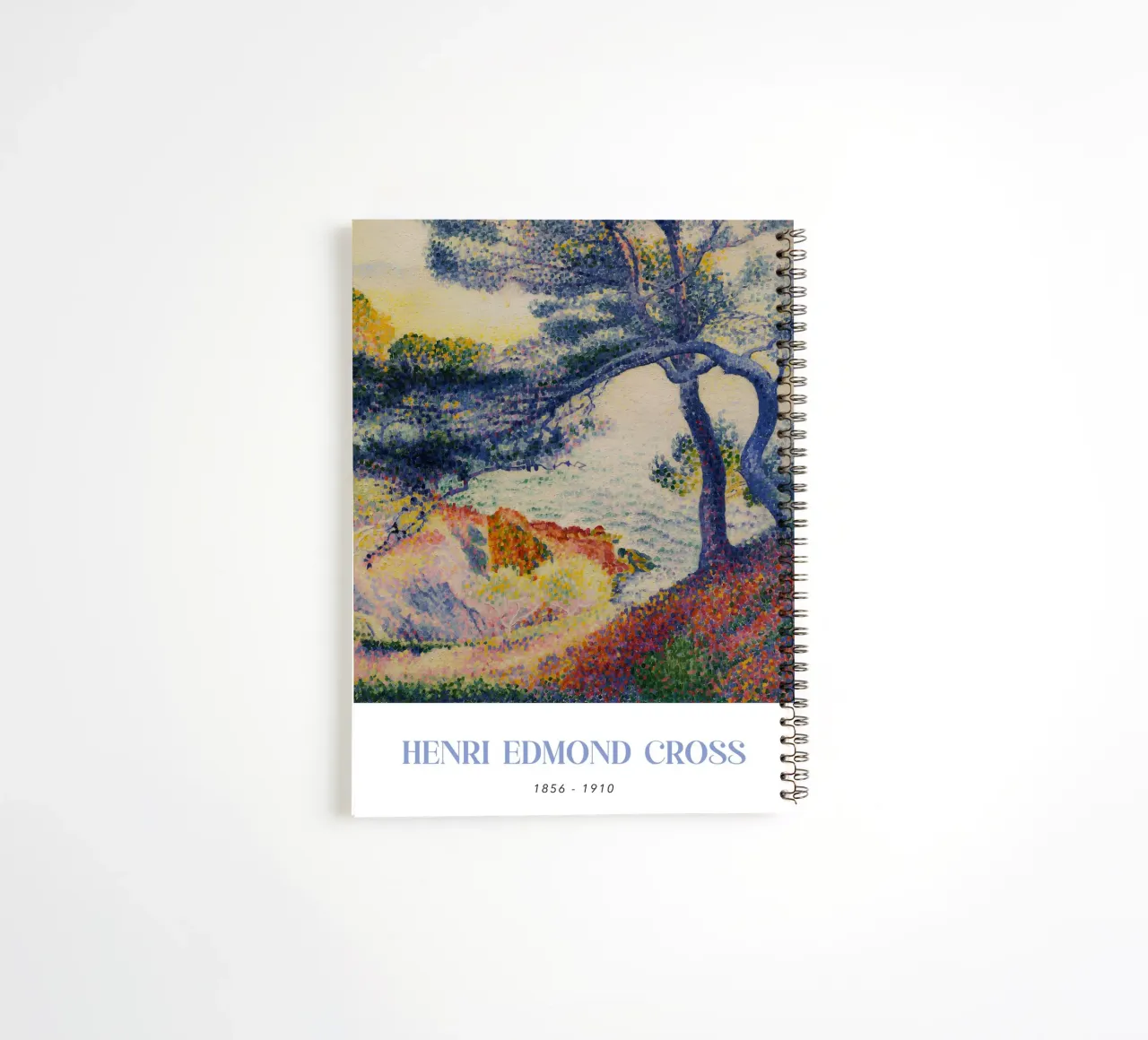 Henri-Edmond Cross Pointillist Coastal Landscape spiral notebook by NorwesClub