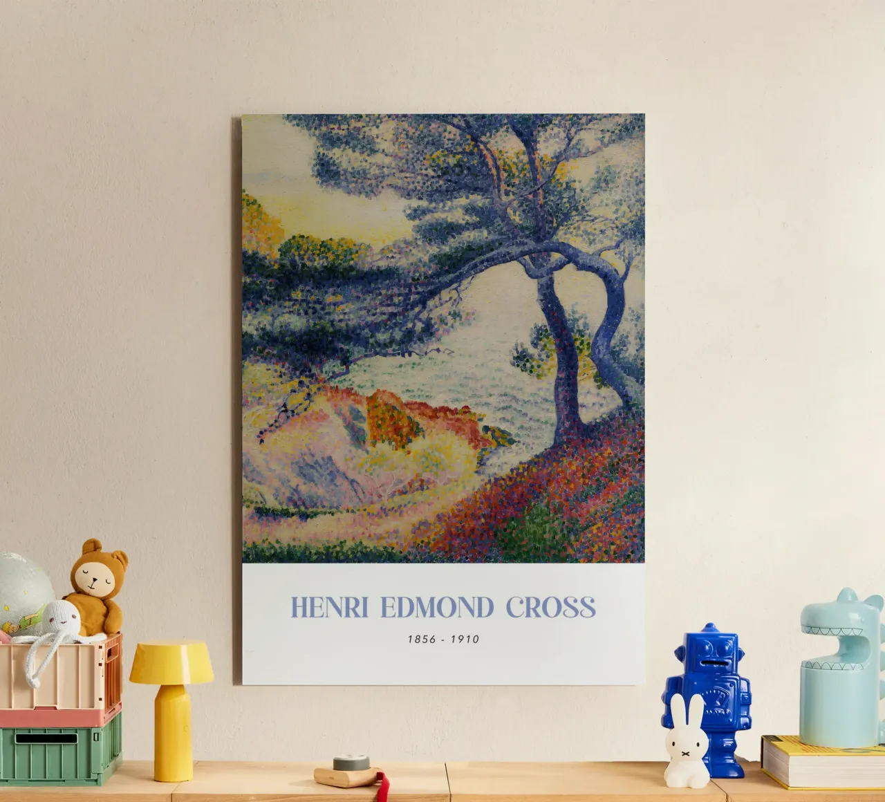 Henri-Edmond Cross Pointillist Coastal Landscape alu-dibond by NorwesClub