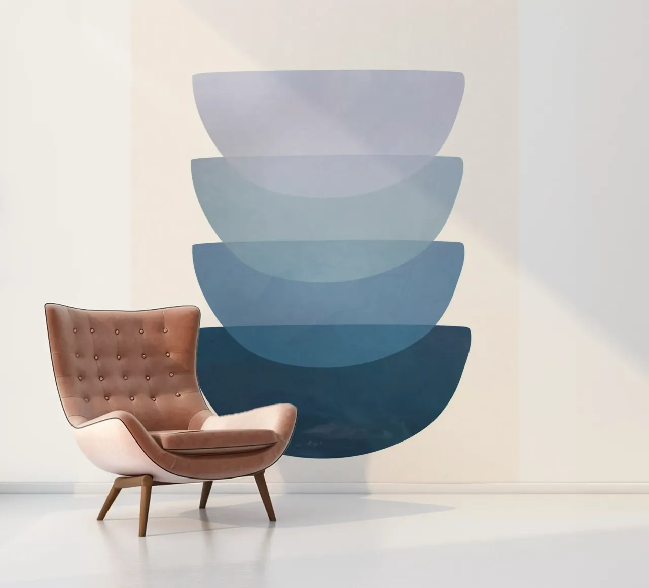 Blue Stack 02 fotobehang van cityart