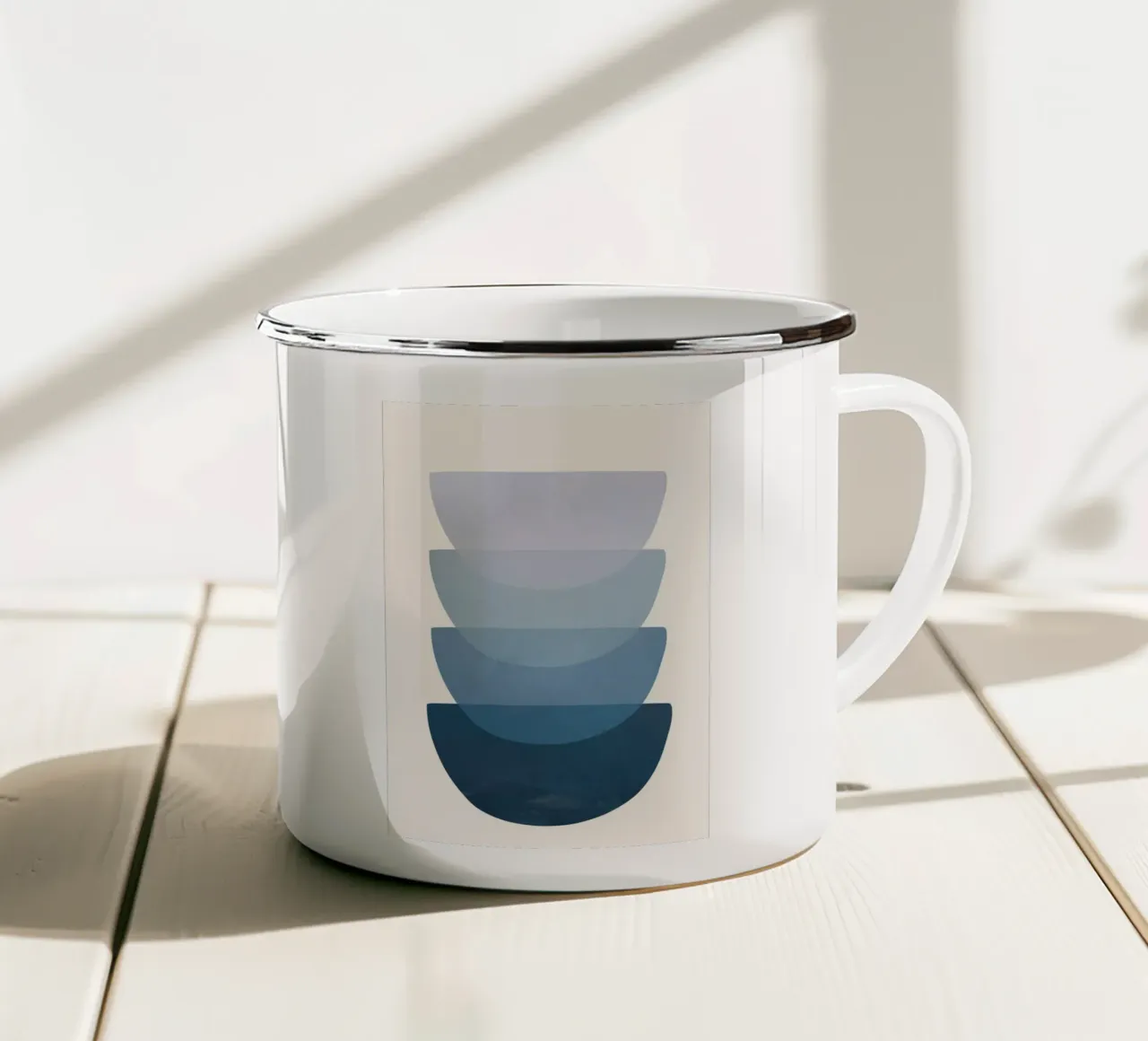 Blue Stack 02 tazza in smalto da cityart