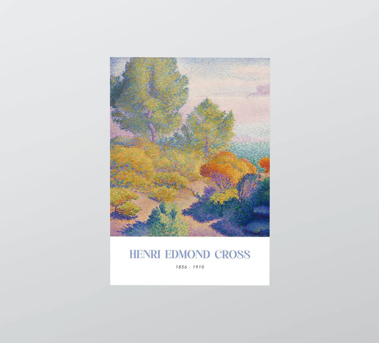 Henri-Edmond Cross Pointillist Landscape Trees sticker by NorwesClub