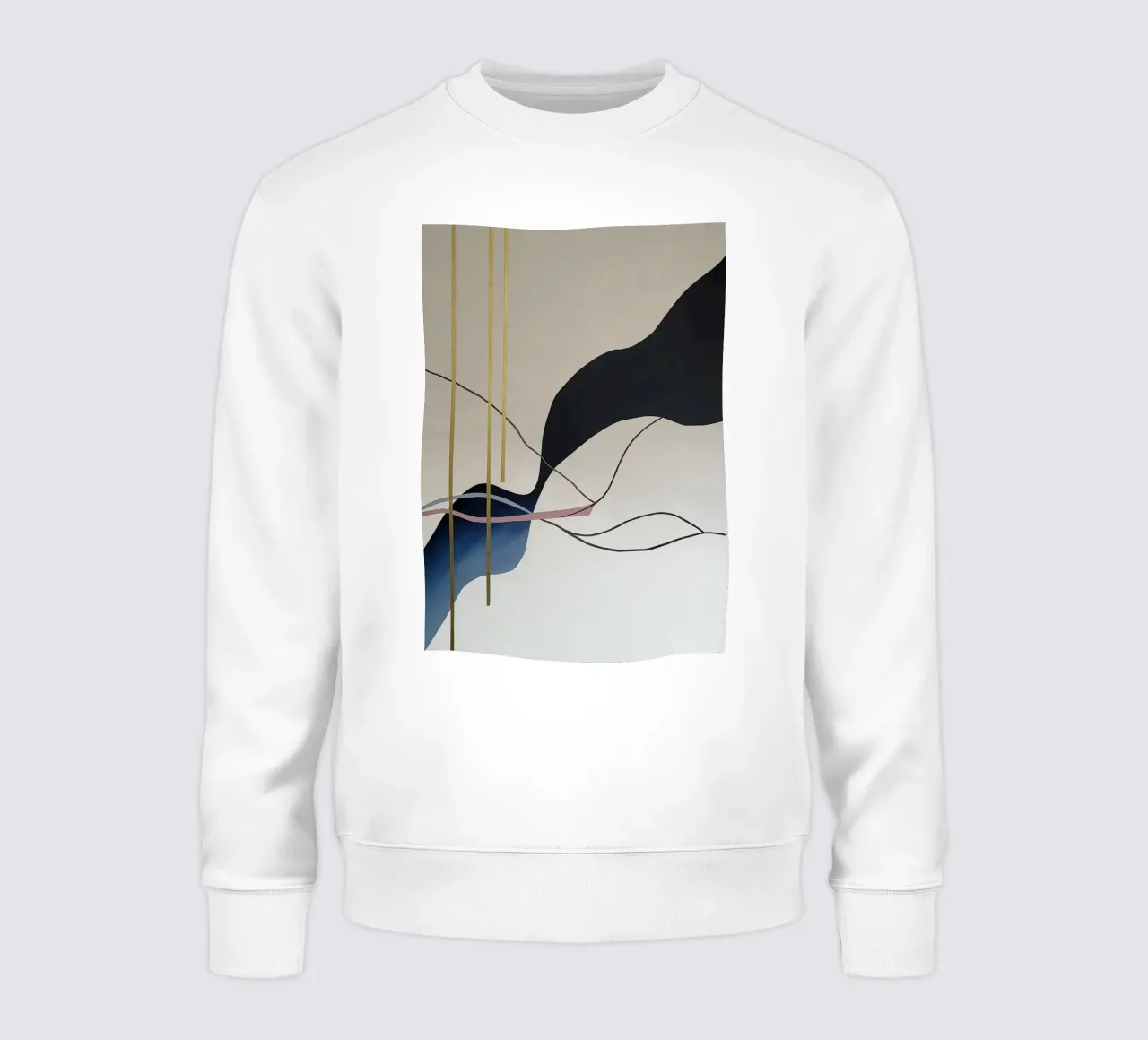 Abstract Flow with Gold and Pink Lines Sweatshirt von Artbyvo