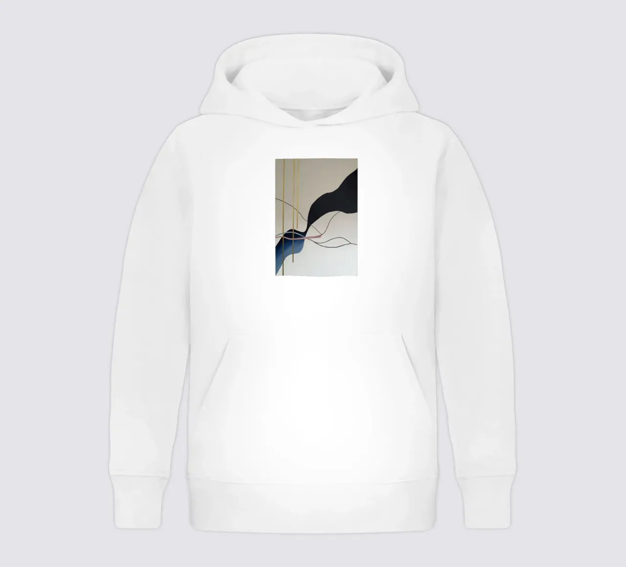 Abstract Flow with Gold and Pink Lines sudadera con capucha para niño de Artbyvo