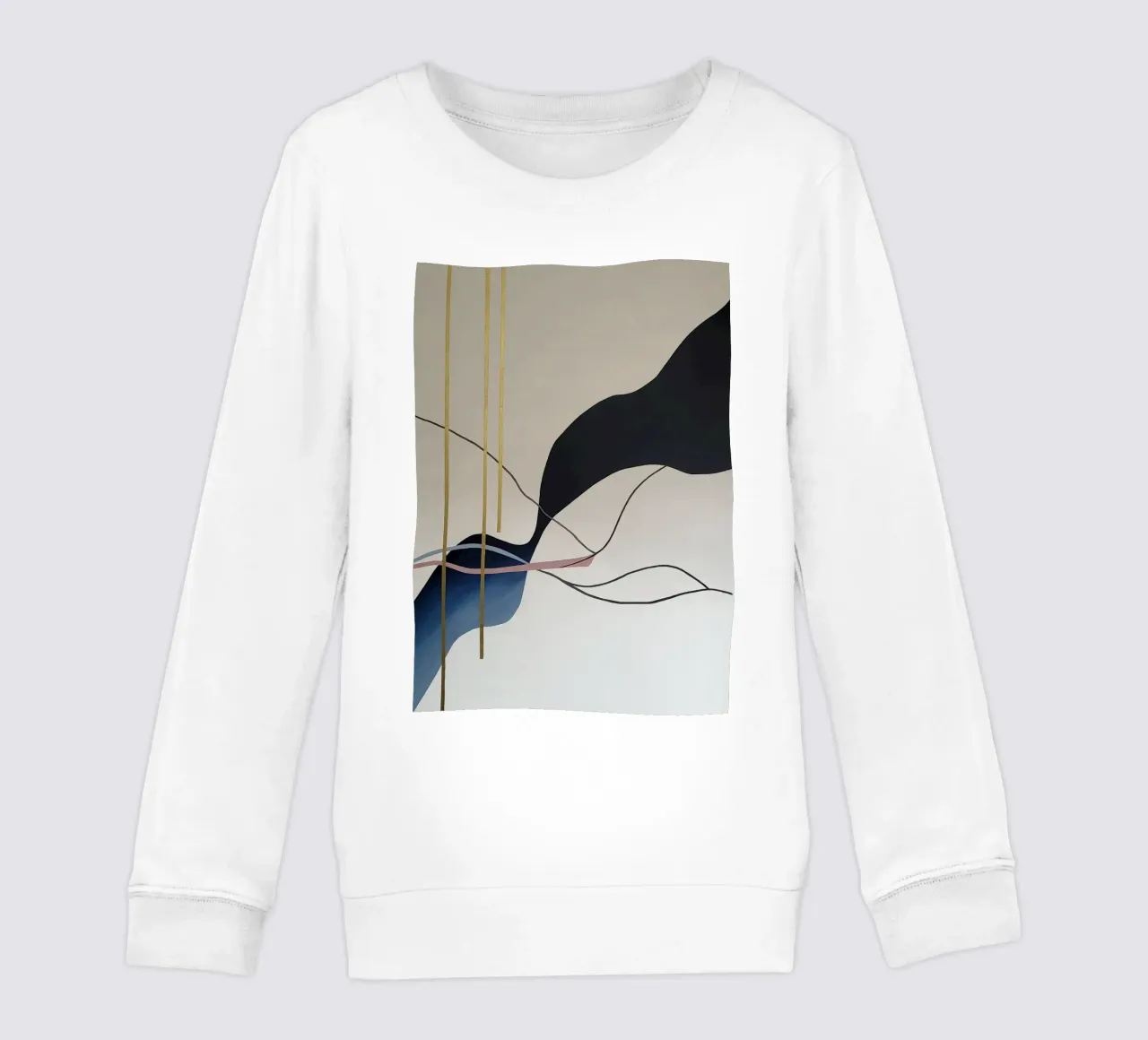 Abstract Flow with Gold and Pink Lines sudadera para niño de Artbyvo