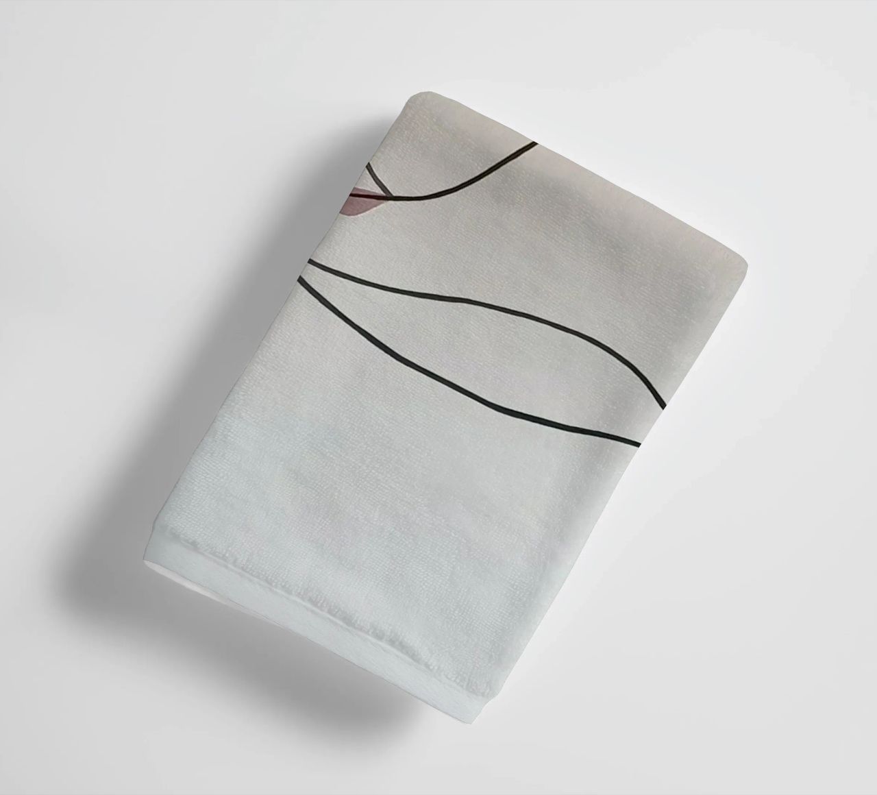 Abstract Flow with Gold and Pink Lines asciugamano da bagno da Artbyvo