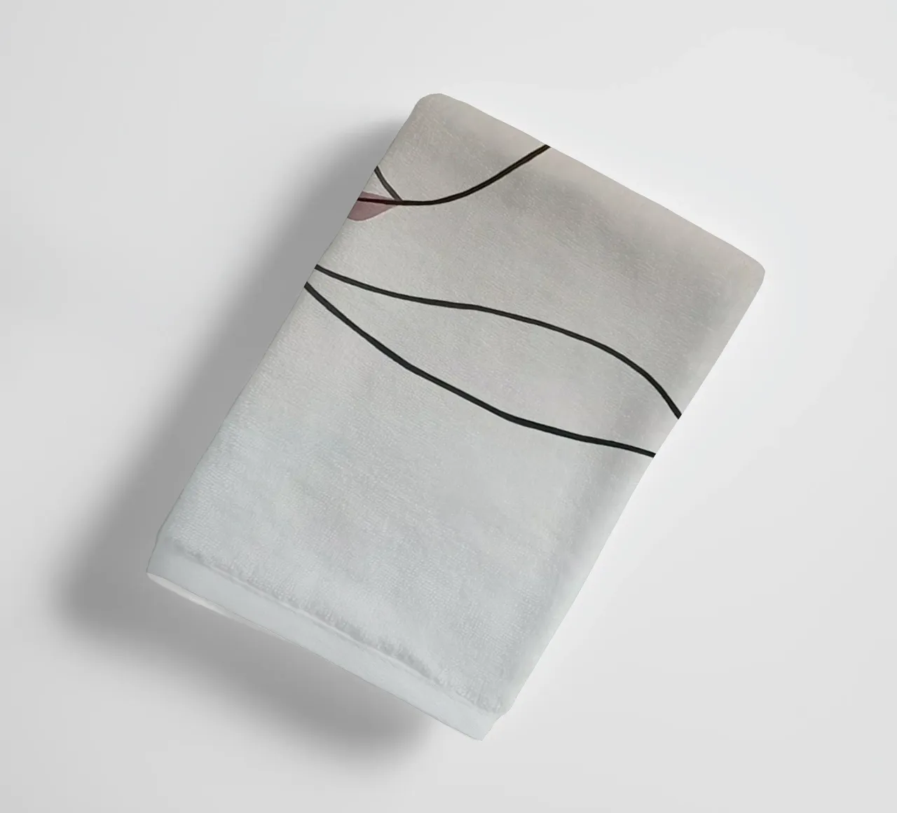Abstract Flow with Gold and Pink Lines Handtuch von Artbyvo