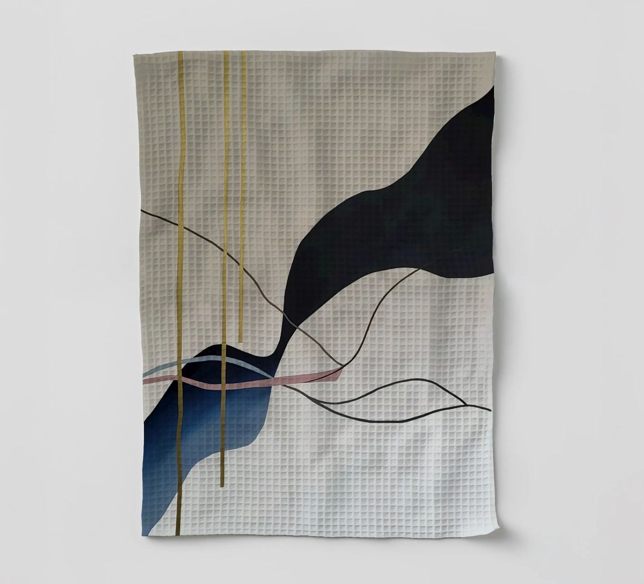 Abstract Flow with Gold and Pink Lines canovaccio da cucina da Artbyvo
