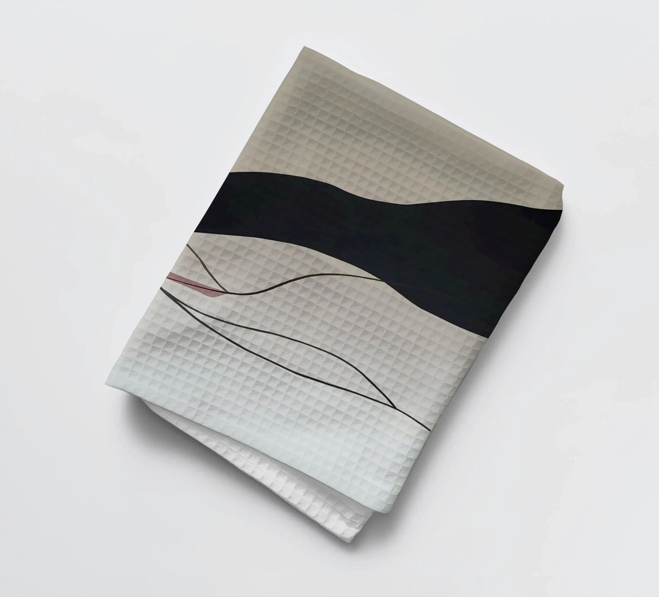 Abstract Flow with Gold and Pink Lines canovaccio da cucina da Artbyvo