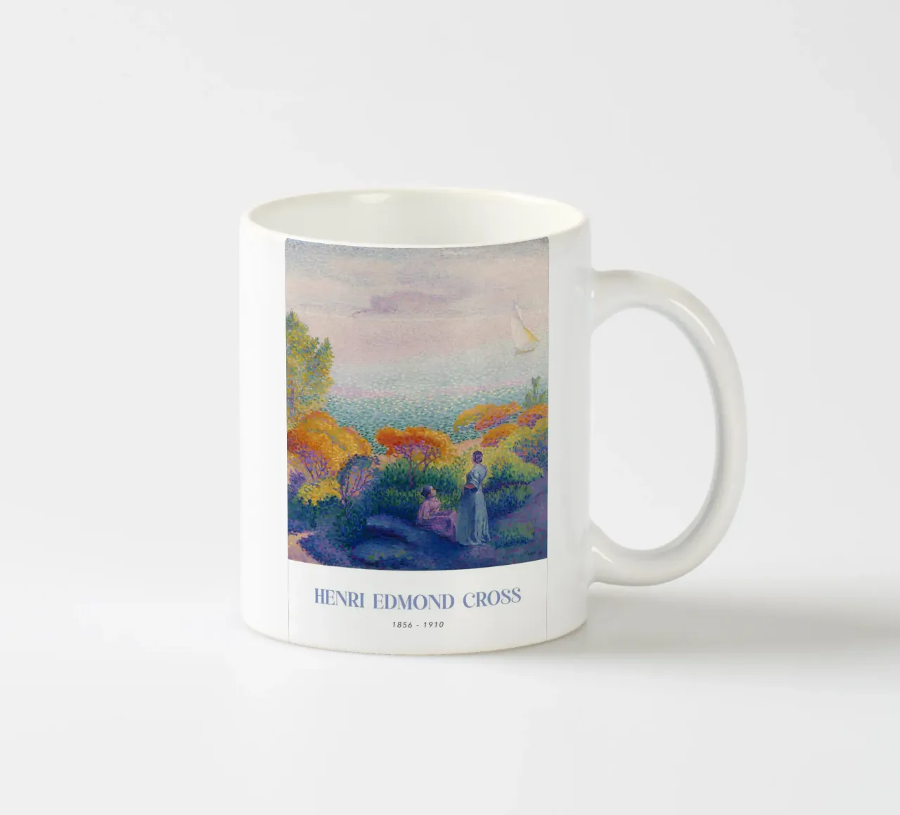 Henri-Edmond Cross Figure puntiniste Shore Art tazza in ceramica da NorwesClub