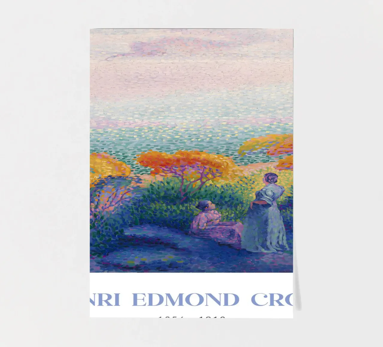 Henri-Edmond Cross Pointillist Figures Shore Art sticker sheet by NorwesClub
