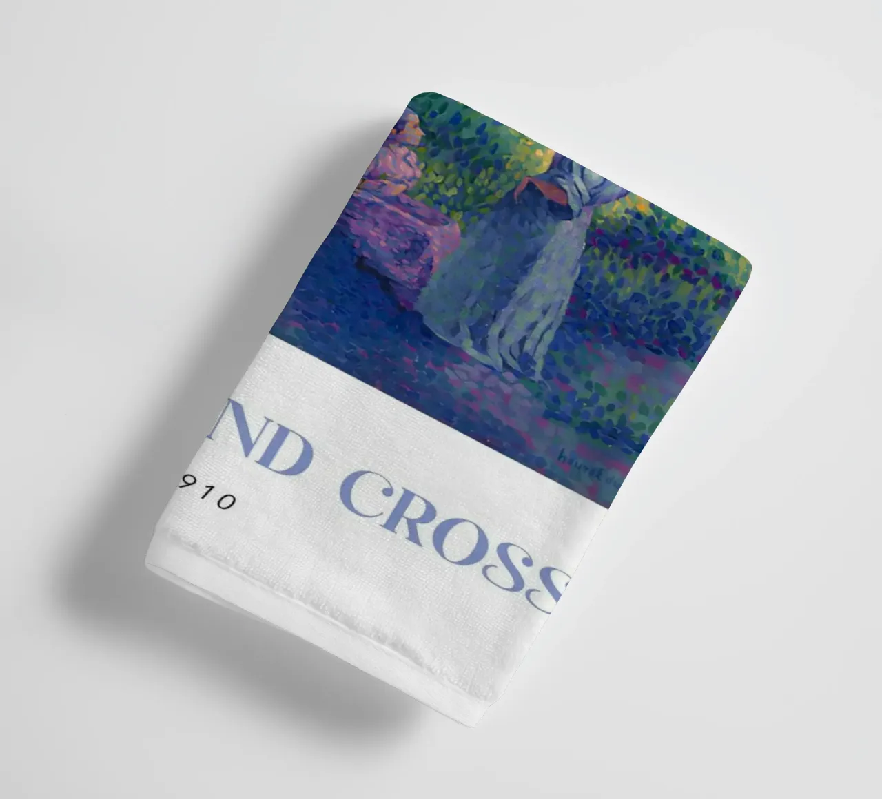 Henri-Edmond Cross Pointillist Figures Shore Art towel by NorwesClub