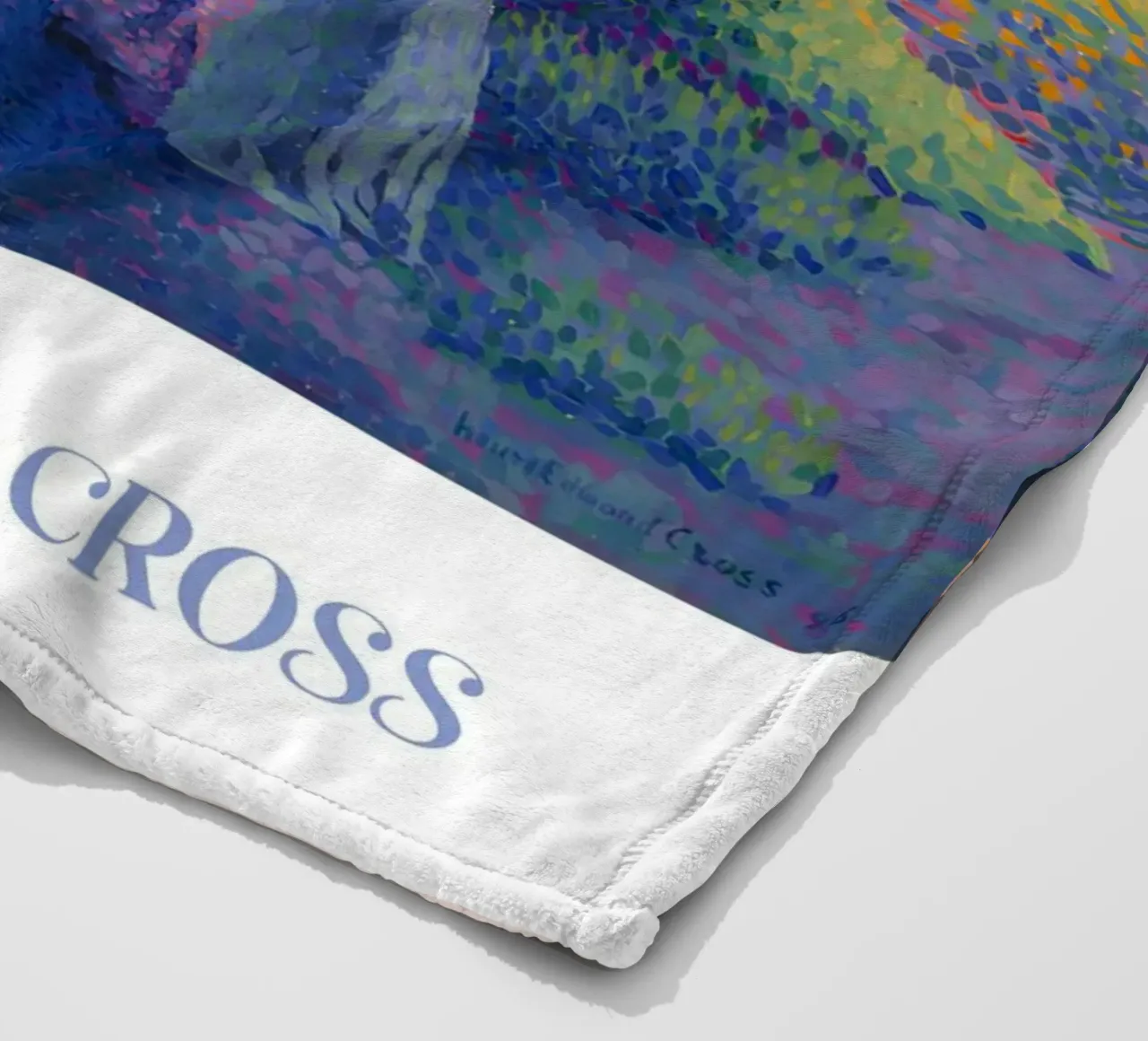 Henri-Edmond Cross Pointillist Figures Shore Art fleece blanket by NorwesClub