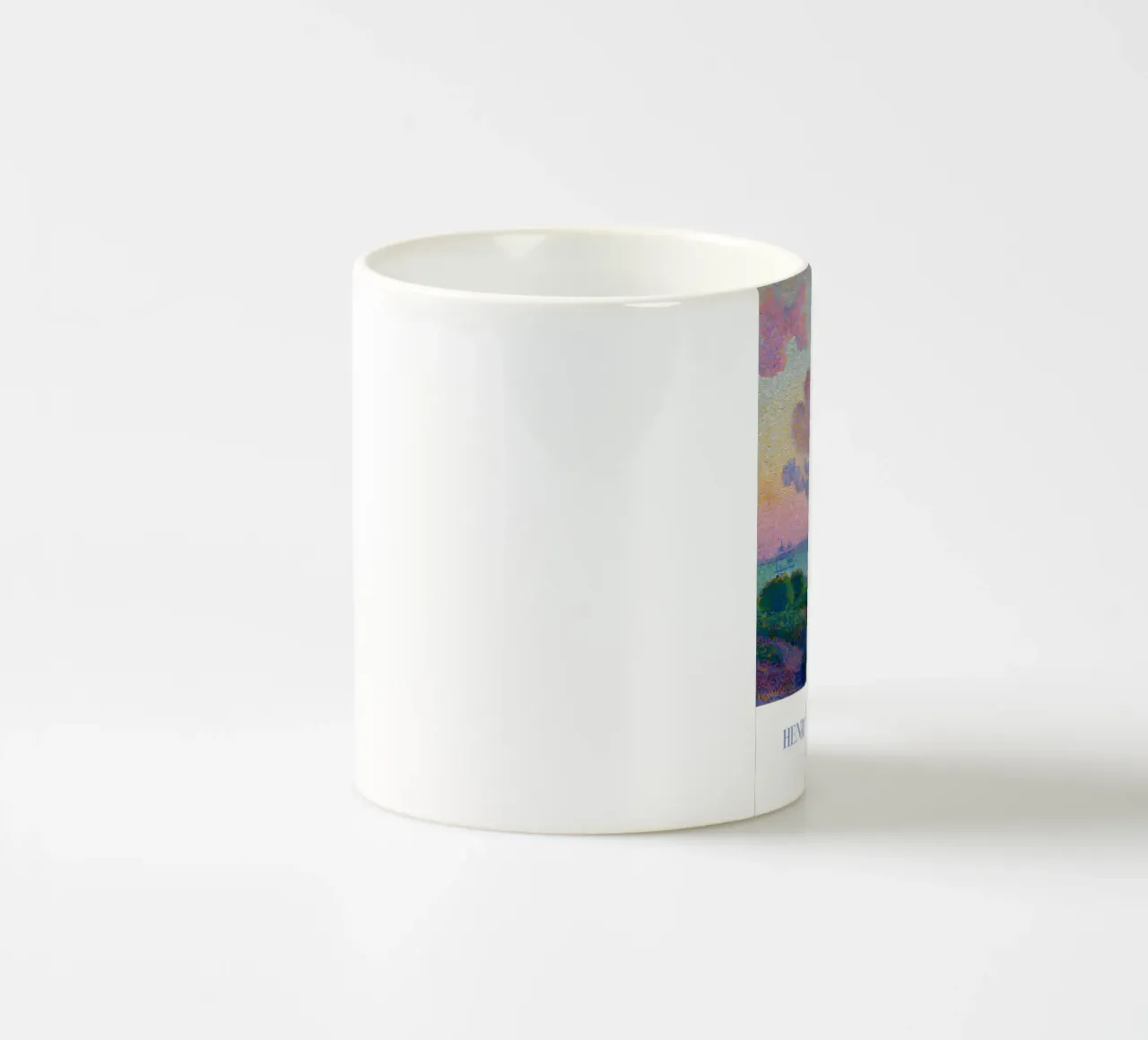 Henri-Edmond Cross Pointillist Pink Cloud Art ceramic mug by NorwesClub
