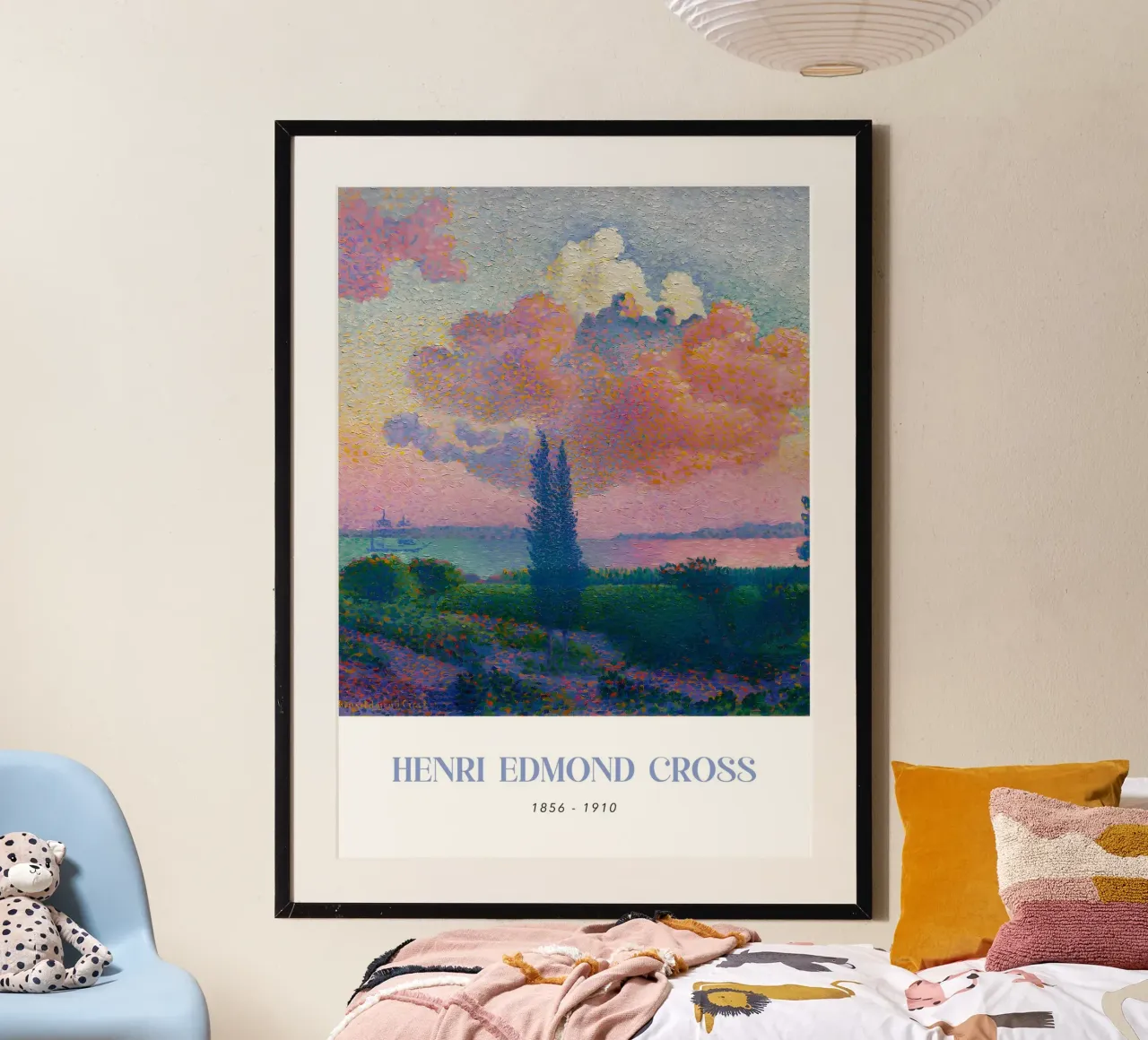 Henri-Edmond Cross Pointillist Pink Cloud Art hahnemühle by NorwesClub