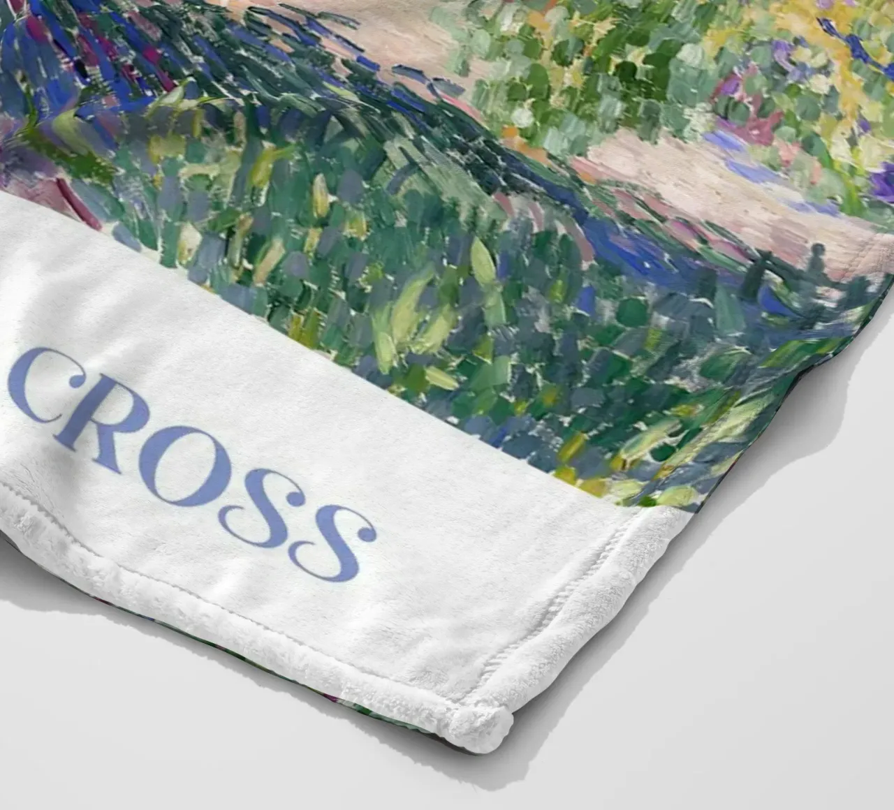 Henri-Edmond Cross Pointillist Giardino Paesaggio coperta in pile da NorwesClub