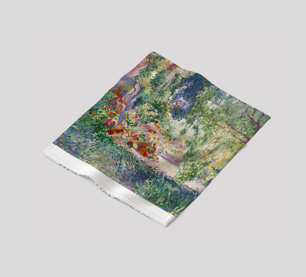 Henri-Edmond Cross Pointillist Giardino Paesaggio coperta in pile da NorwesClub