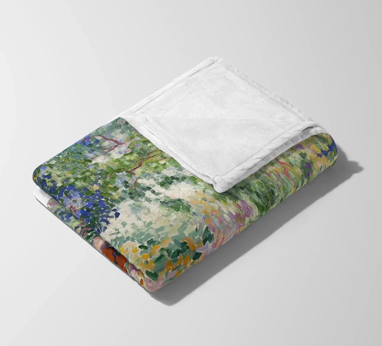 Henri-Edmond Cross Pointillist Giardino Paesaggio coperta in pile da NorwesClub