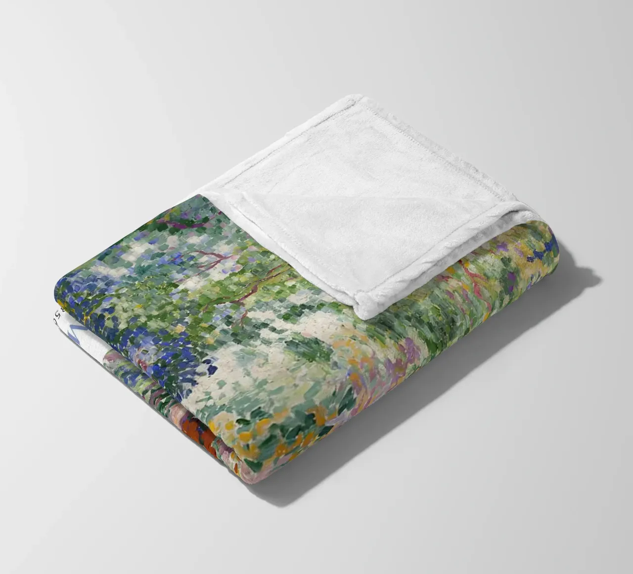 Henri-Edmond Cross Pointillist Giardino Paesaggio coperta in pile da NorwesClub