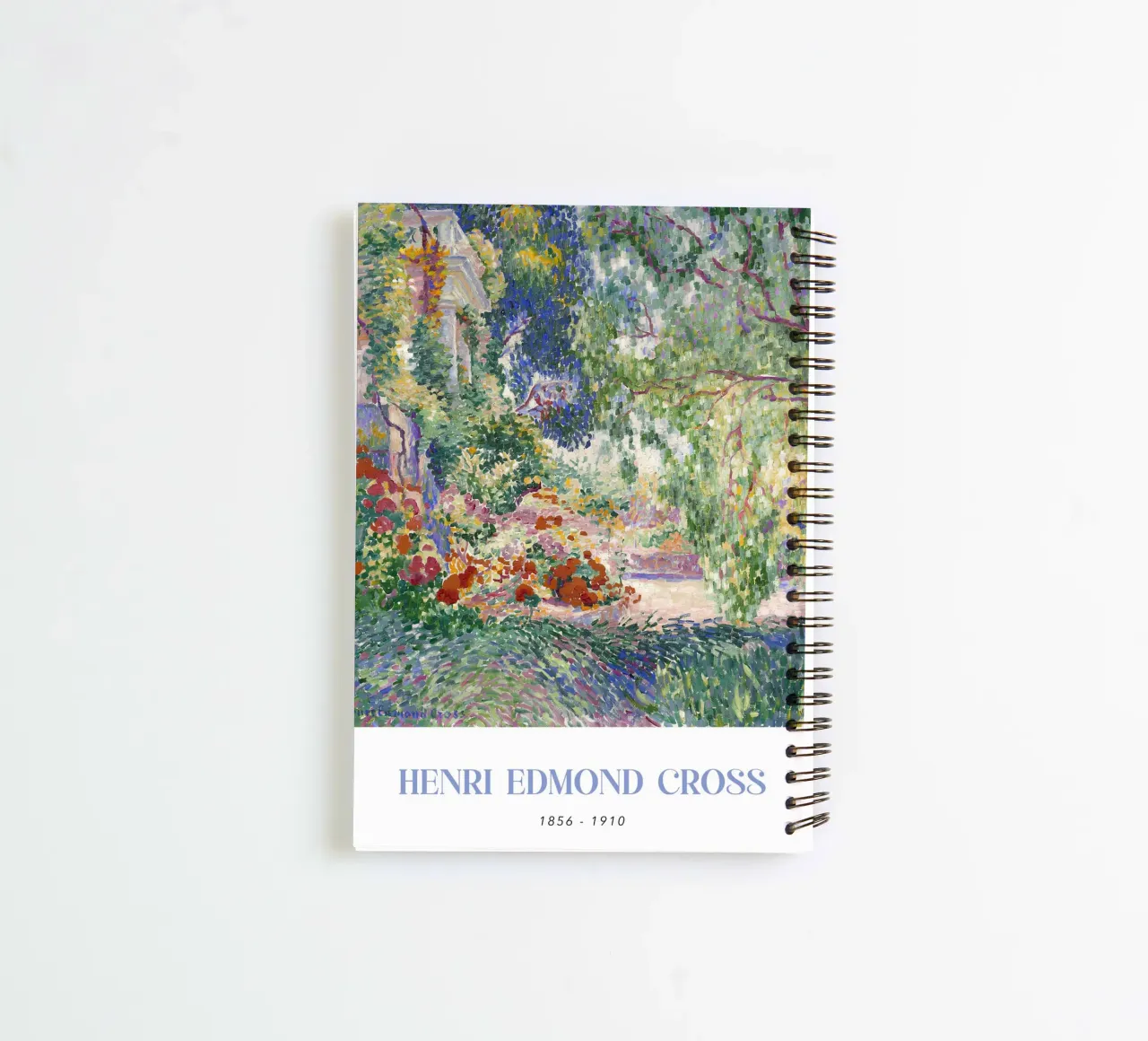 Henri-Edmond Cross Pointillist Garden Landscape spiral notebook by NorwesClub