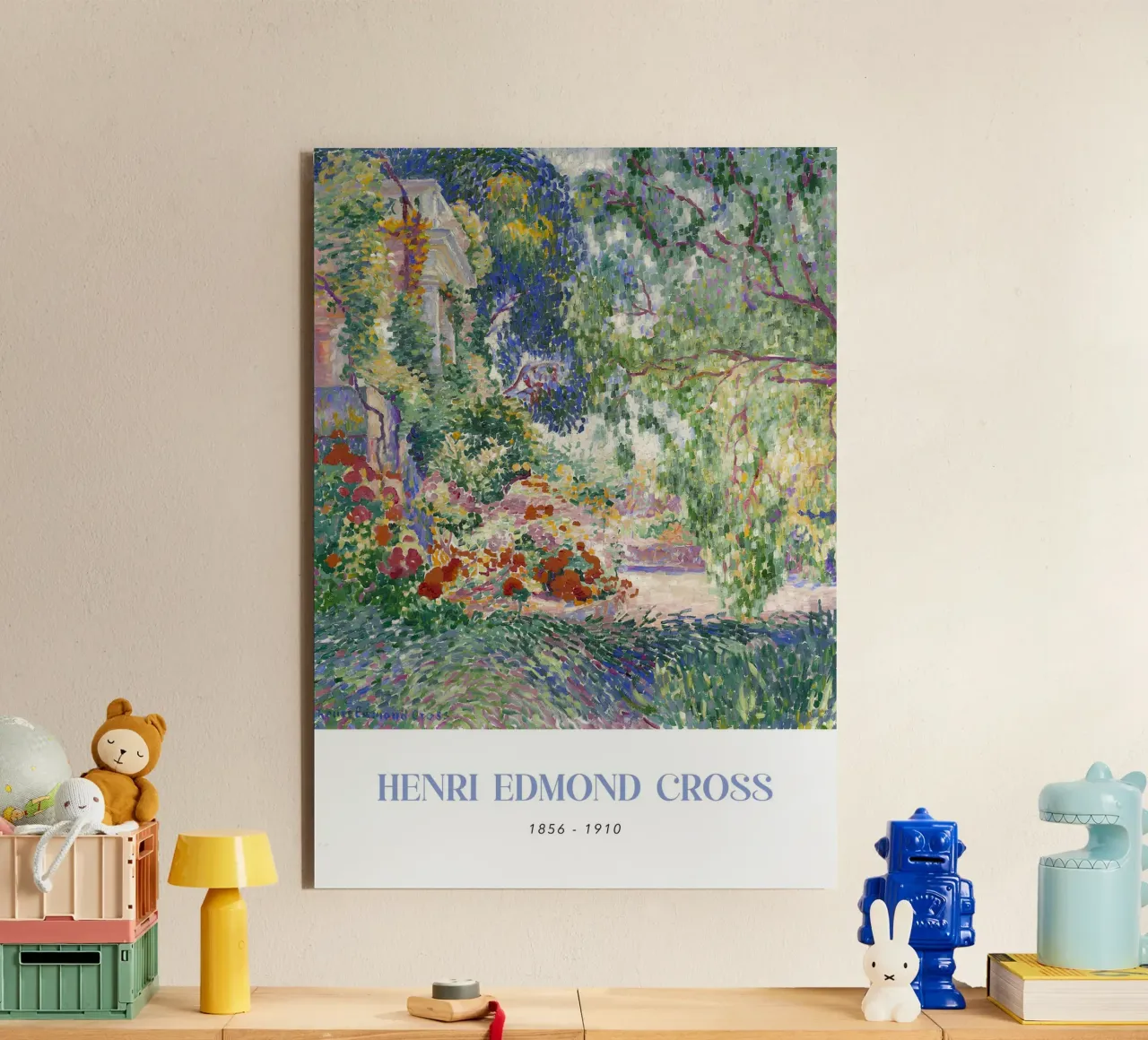 Henri-Edmond Cross Pointillist Giardino Paesaggio alluminio dibond da NorwesClub