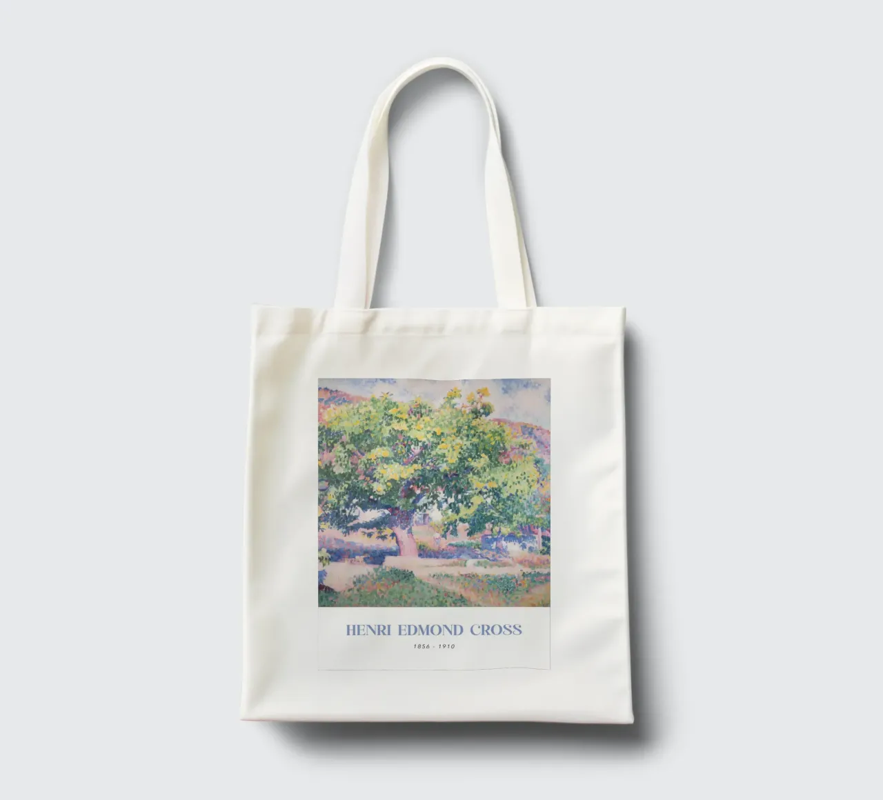 Henri-Edmond Cross Pointillist Tree Landscape tote bag by NorwesClub
