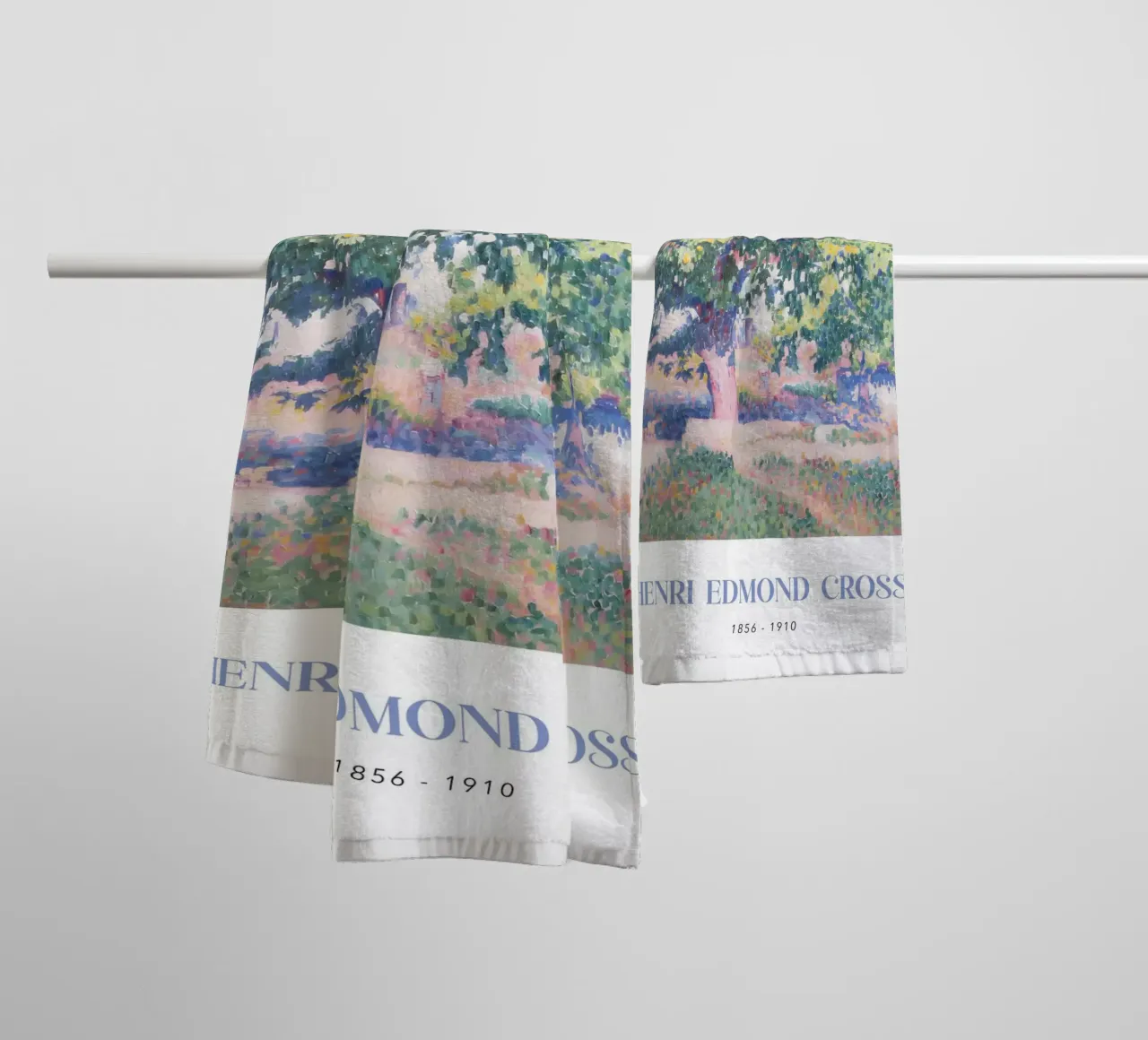 Henri-Edmond Cross Pointillist Tree Landscape towel by NorwesClub