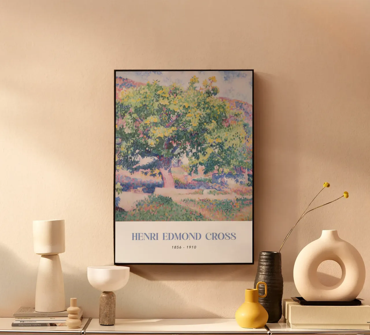 Henri-Edmond Cross Pointillist Tree Landscape forex plate by NorwesClub