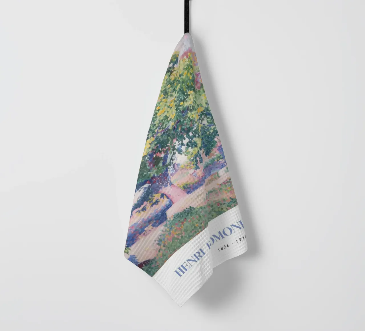 Henri-Edmond Cross Pointillist Tree Landscape tea towel by NorwesClub