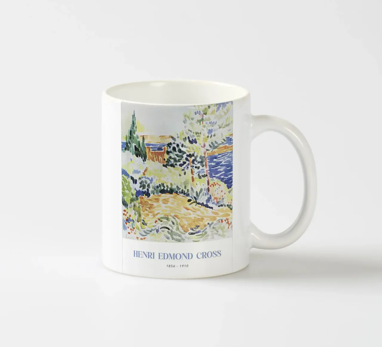 Henri-Edmond Cross Pointillist Coastal Scene ceramic mug by NorwesClub