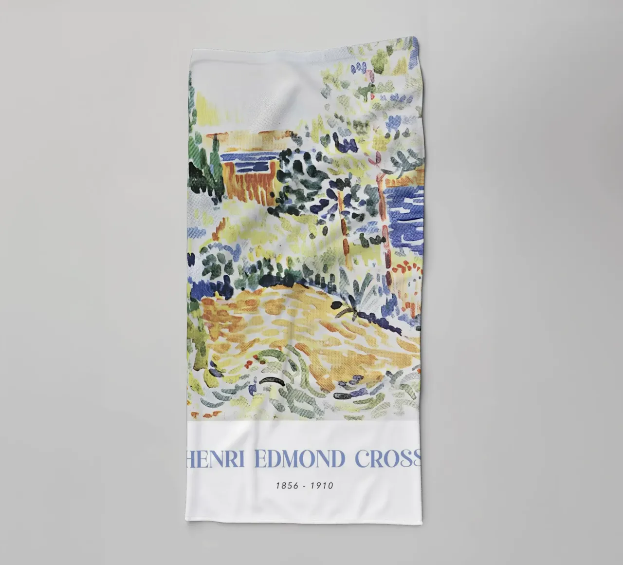 Henri-Edmond Cross Pointillist Coastal Scene towel by NorwesClub