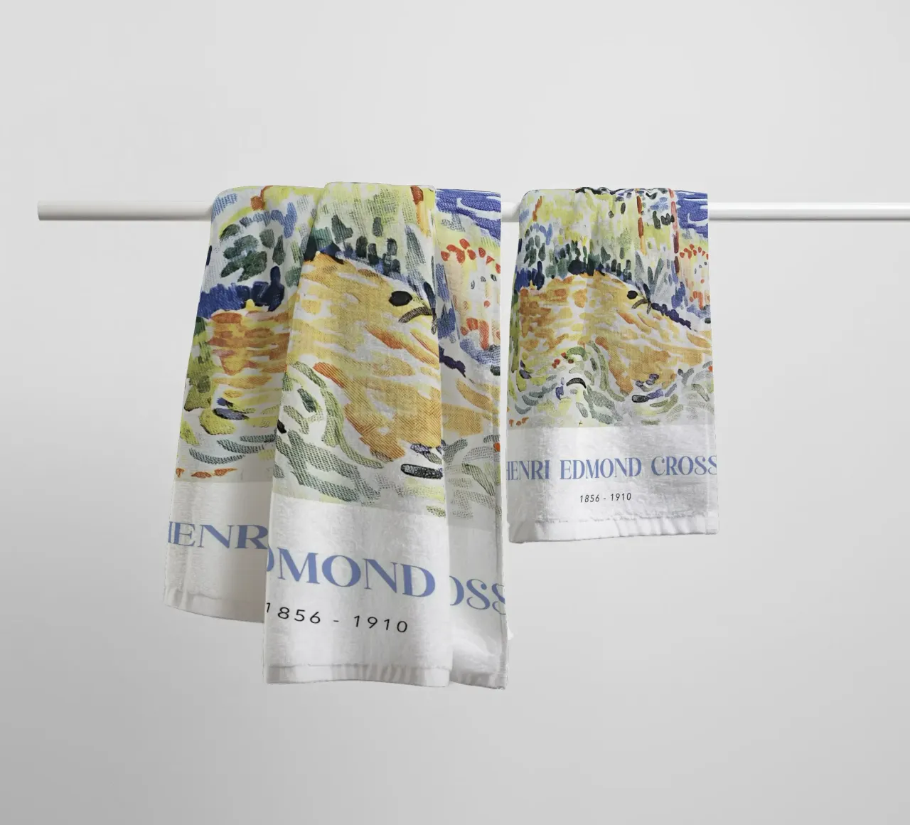 Henri-Edmond Cross Pointillist Coastal Scene towel by NorwesClub