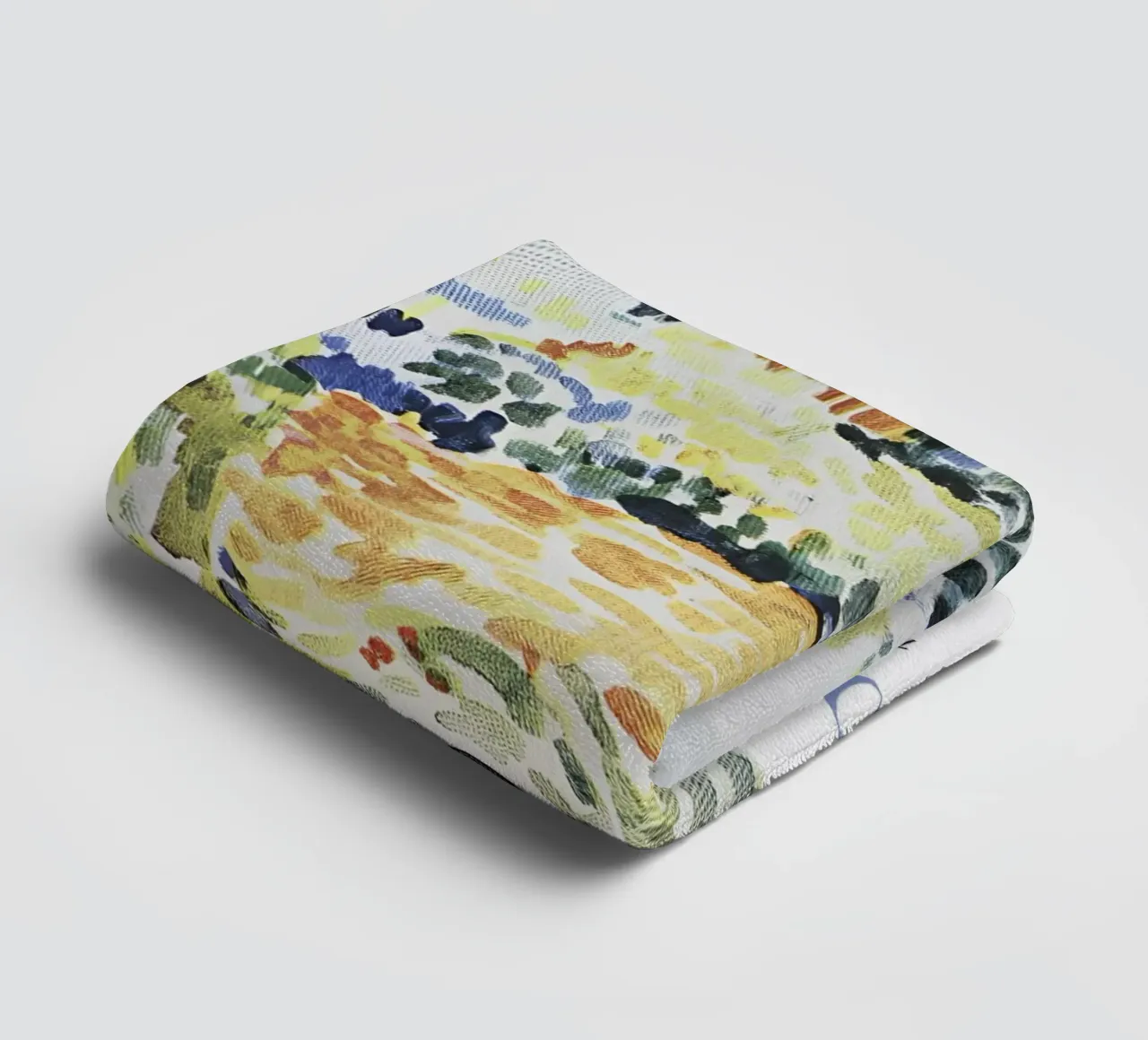 Henri-Edmond Cross Pointillist Coastal Scene towel by NorwesClub