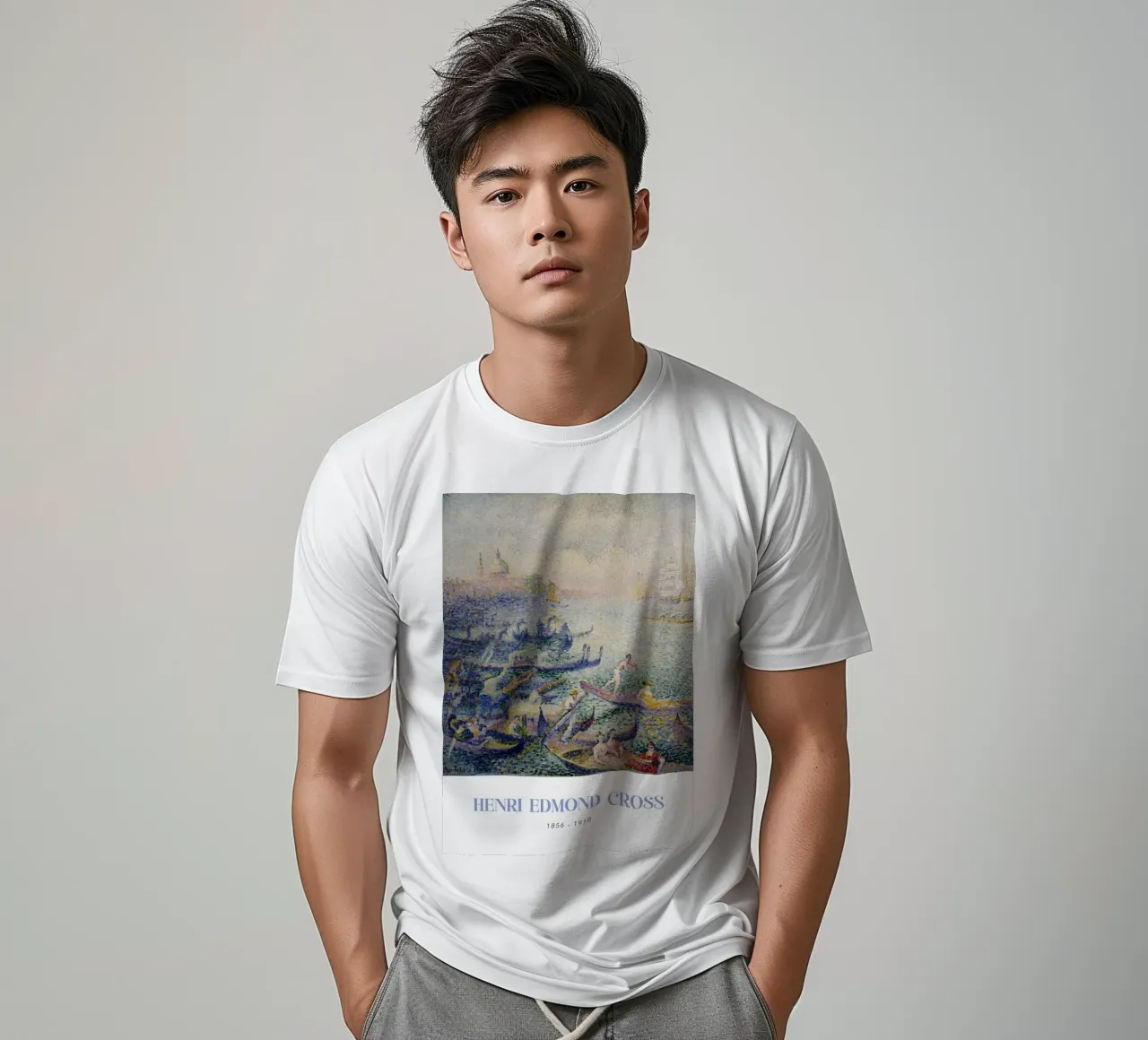 Henri-Edmond Cross Pointillist Regata di Venezia t-shirt da NorwesClub