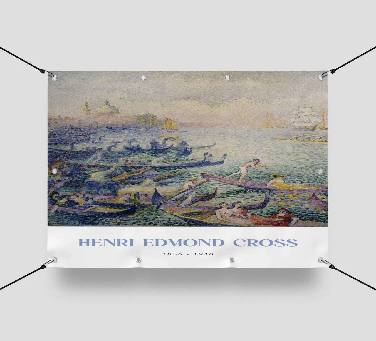 Henri-Edmond Cross Pointillist Regata di Venezia telo in pvc da NorwesClub