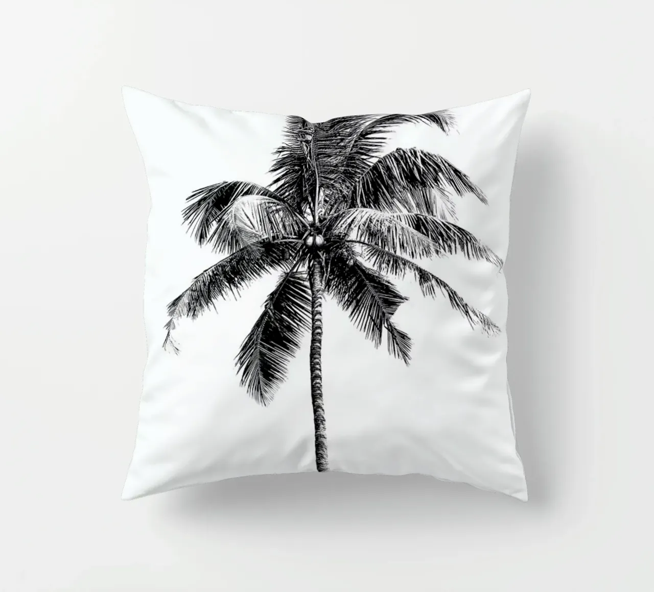 Palm Tree By The Beach 2 cuscino da Victoria Frost