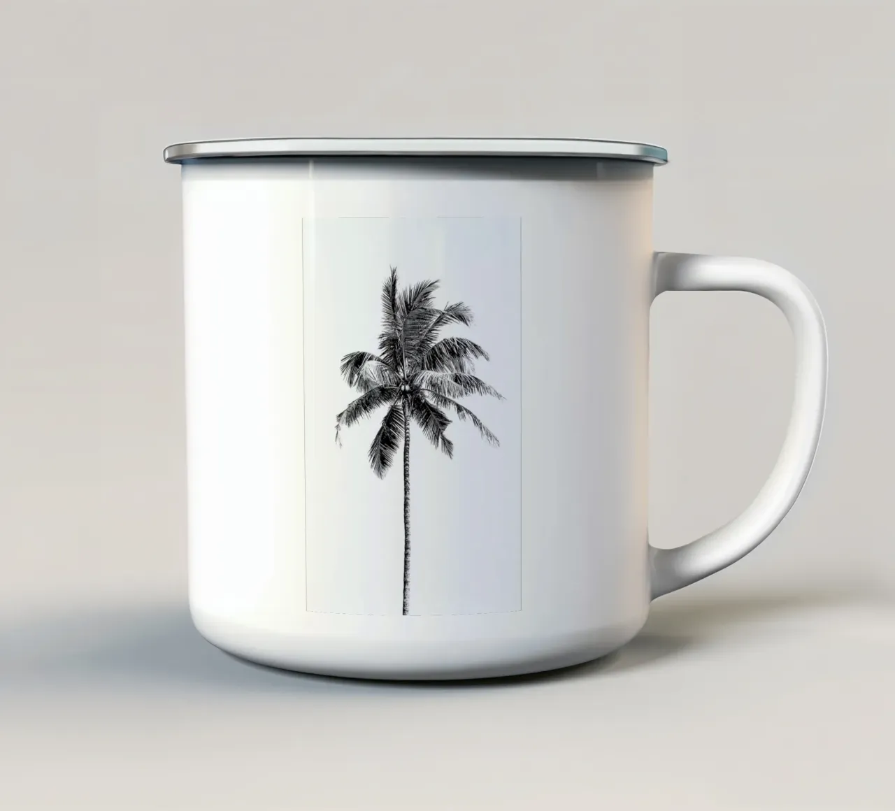 Palm Tree By The Beach 2 tazza in smalto da Victoria Frost